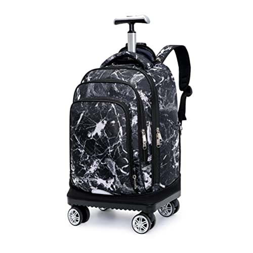 FEEIMOL Rucksack mit Rollen Reise Handgepäck mit Drehbaren Rollen, Laptoptasche mit Rollen für Jungen Mädchen (Grau) von FEEIMOL