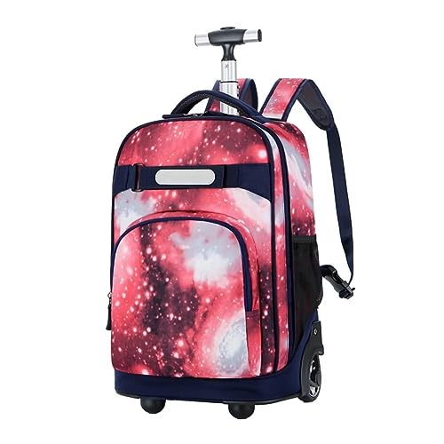 FEEIMOL Trolley Rucksack Schulranzen mit Rollen für Mädchen Jungen Schulrucksack Trolley für Schulreisen, Rosa von FEEIMOL