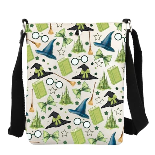 FEELMEM Green Witch Inspired Crossbody Bag Musical Movie Elphaba Bag Musical Theater Gift Movie Gift for Witch Lovers, beige, size von FEELMEM