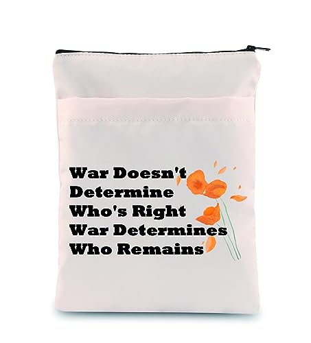 FEELMEM Poppy War Inspired Bookish Gift War Doesn't Determine Who's Right Was Determines Who Remains Book Zipper Pouch Novels Fans Gift von FEELMEM