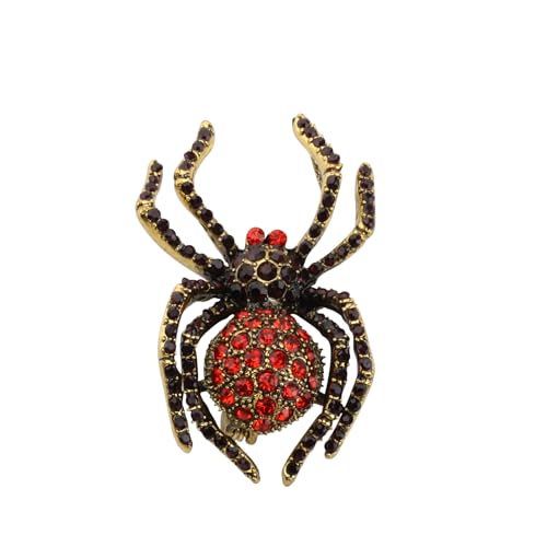 FEELMEM Spider Jewelry Brosche für Halloween, Spinnenkostüm, super inspiriertes Heldengeschenk, Spinnenanhänger, Geist, Geschenk, middle, Metall von FEELMEM