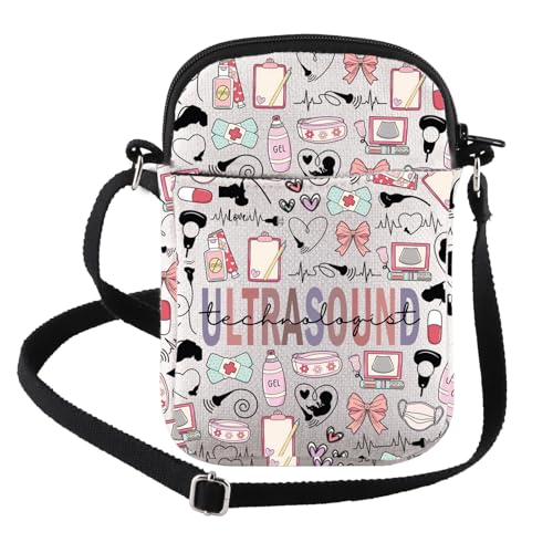 FEELMEM Ultraschall-Geschenke Ultraschalltechniker Crossbody Geldbörse Tasche Radiologen Geschenk Sonographer Dankeschön Geschenke, Beige von FEELMEM