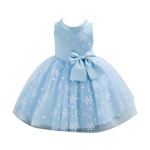 FEESHOW Baby Mädchen Kleider Spitzen Prinzessin Blumen Tüll Taufkleid Hochzeit Festzug Kleider Größe 62-134 Himmelblau F 86-92/18-24 Monate von FEESHOW