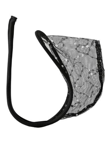 FEESHOW Herren C-String Sexy Transparent Micro Beutel Pennishülle Slip Tanga Männer Ouvert Dessous Unterhose Reizwäsche Schwarz_A Einheitsgröße von FEESHOW