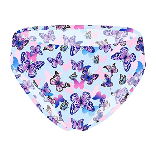 FEESHOW Kinder Mädchen Badehose Bikinihose Hoher Taille Bikini Schwimmen Slip Schwimmbekleidung Unterteil Höschen A_Schmetterling 122-128 von FEESHOW