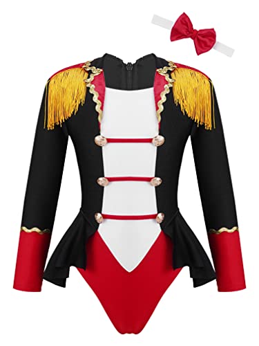 FEESHOW Kinder Tanzbody Mädchen Zirkus Zirkusdirektorin Kleidung Langarm Trikot Krawatte Set Halloween Fasching Verkleidung Performance Tanz Outfit Schwarz 146-152/11-12 Jahre FEESHOW Kinder Tanzbody Mädchen Zirkus Zirkusdirektorin Kleidung Langarm Trikot Krawatte Set Halloween Fasching Verkleidung Performance Tanz Outfit Schwarz 146-152/11-12 Jahre von FEESHOW