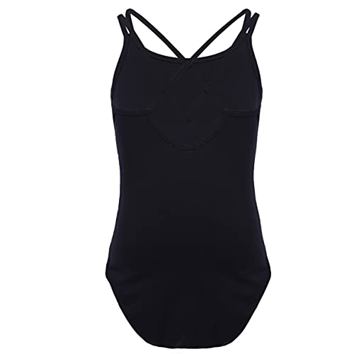 FEESHOW Mädchen Ballett Trikot Body ärmelloses Leotard Overall mit Kreuzgurt Kinder Gymnastikanzug Tanzkostüm Gr.98-164 Schwarz 128-140 FEESHOW Mädchen Ballett Trikot Body ärmelloses Leotard Overall mit Kreuzgurt Kinder Gymnastikanzug Tanzkostüm Gr.98-164 Schwarz 128-140 von FEESHOW