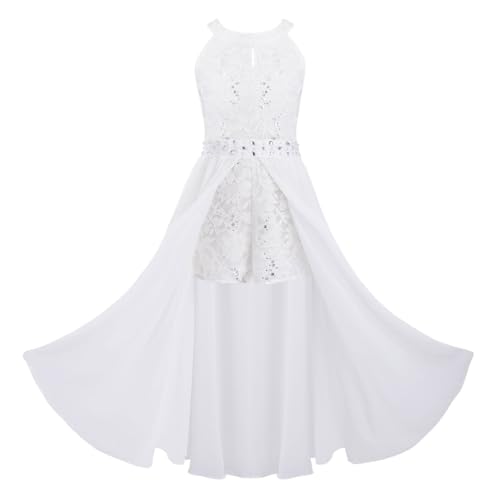 FEESHOW Mädchen Festliche Kleider Giltzer Hochzeit Blumenmädchenkleid Pailletten Kleid Overall Party Abendkleid Cocktailkleid Festzug Geburtstag Weiß 164 FEESHOW Mädchen Festliche Kleider Giltzer Hochzeit Blumenmädchenkleid Pailletten Kleid Overall Party Abendkleid Cocktailkleid Festzug Geburtstag Weiß 164 von FEESHOW