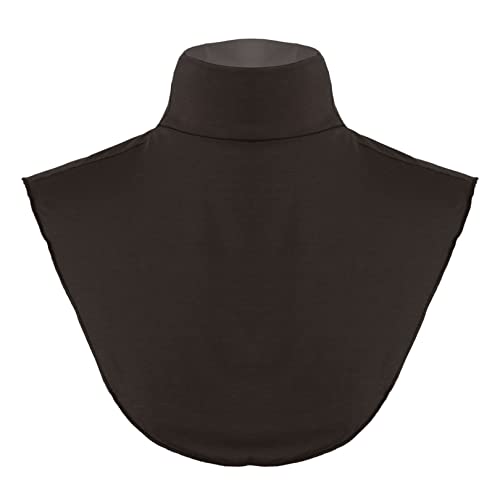 FEESHOW Unsex Kinder Frauen Männer Abnehmbarer Kragen Rollkragen Einsatz Fake Kragen Hälfte Shirt Bluse Warm Weich Kaffee_B OneSize von FEESHOW