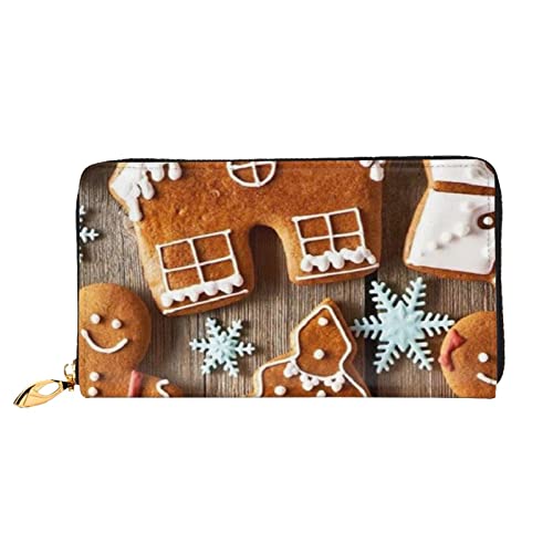 FEETOX Lange Handheld Leder Geldbörse Mode Lebkuchen Kekse Brieftasche Business Leder Pocketbook Geldtasche für Geschenke, Schwarz , Einheitsgröße von FEETOX