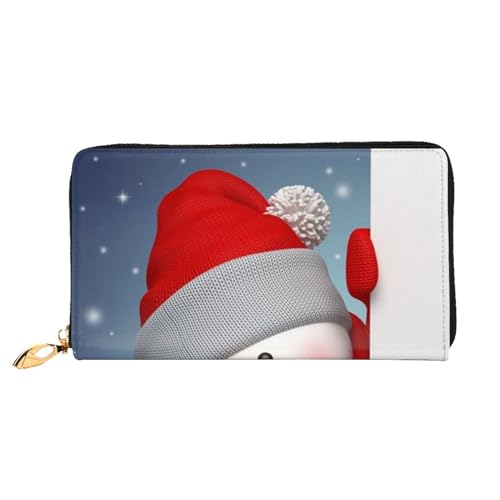 FEETOX Lange Handheld Leder Geldbörse Mode Lustige Weihnachten Brieftasche Business Leder Pocketbook Geldtasche für Geschenke, Schwarz , Einheitsgröße von FEETOX