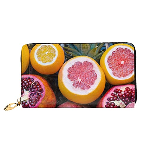 FEETOX Lange Handheld Leder Geldbörse Mode Obst Bild Brieftasche Business Leder Pocketbook Geldtasche für Geschenke, Schwarz , Einheitsgröße von FEETOX