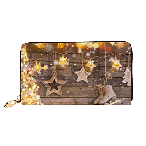 FEETOX Lange Handheld Leder Geldbörse Mode Weihnachten und Geschenk Brieftasche Business Leder Pocketbook Geldtasche für Geschenke, Schwarz , Einheitsgröße von FEETOX