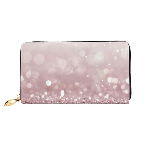 FEETOX Rosa Strand Lange Clutch Geldbörse Leder Geldbörsen Clutch Leder Geldbörsen Mode Leder Geldtasche Lange Bifold Leder Billfold, Schwarz , Einheitsgröße von FEETOX