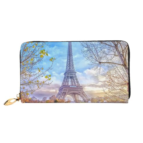 FEETOX Turm Lange Clutch Geldbörse Leder Geldbörsen Clutch Leder Geldbörsen Mode Leder Geldtasche Lange Bifold Leder Billfold, Schwarz , Einheitsgröße von FEETOX