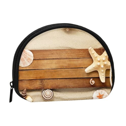 Merry Christmas Shell Aufbewahrungstasche, kompakte und praktische Brieftasche für Kleingeld, Ozean-Strand-Design, Einheitsgröße von FEETOX