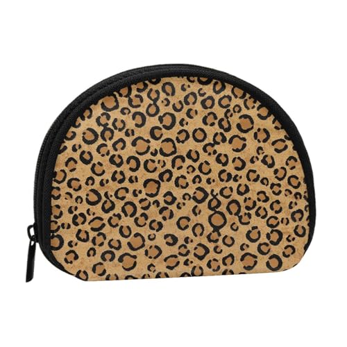 Niedliche Pinguin-Muschel-Aufbewahrungstasche, kompakte und praktische Brieftasche für Kleingeld, Wild Leopard Animal, Einheitsgröße von FEETOX