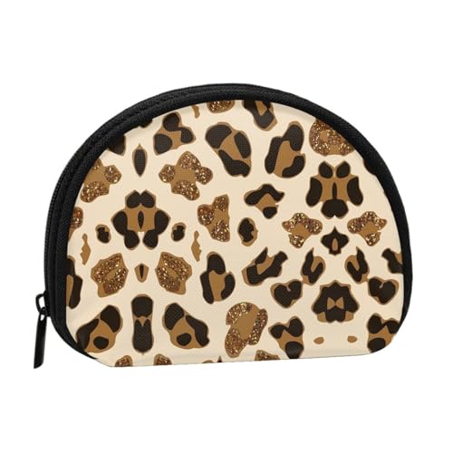 Sunflowers Holzbrett-Aufbewahrungstasche, kompakte und praktische Brieftasche für Kleingeld, Animal Leopard, Einheitsgröße von FEETOX