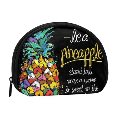 United States Marine Shell Aufbewahrungstasche, kompakte und praktische Brieftasche für Kleingeld, Bunte Ananas, Einheitsgröße von FEETOX