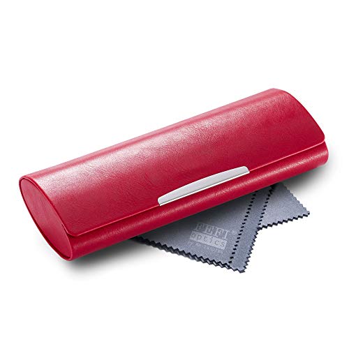 FEFI - Großes Hardcase Brillenetui color mit Chrom-Applikation (Rot) von FEFI