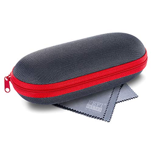 FEFI - Leichtes Hardcase Brillenetui - Sport- und Sonnenbrillen Etui (rot) von FEFI