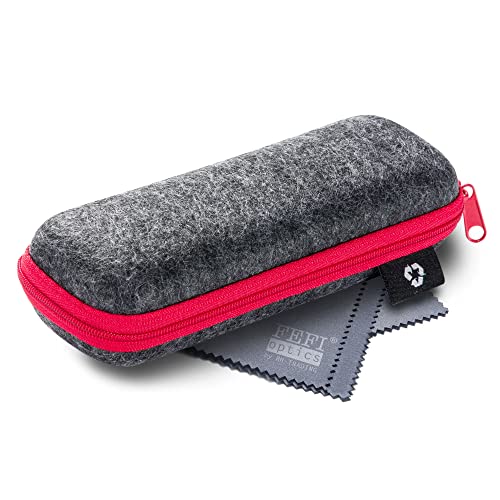 FEFI - Reißverschluss Brillenetui mit Filzbezug aus recycelten PET-Flaschen - grau von FEFI
