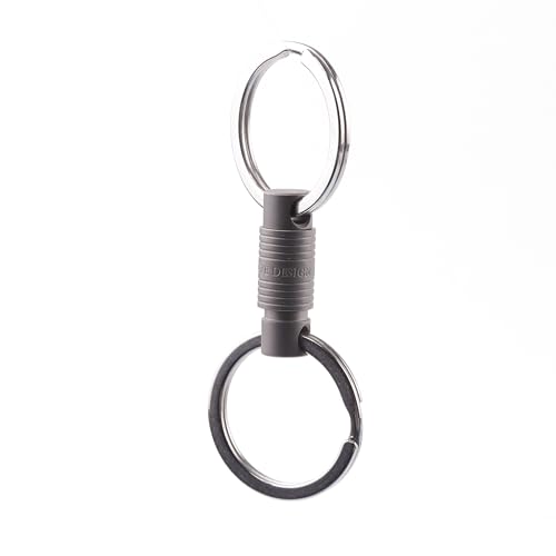 FEGVE Swivel Schlüsselanhänger Quick Release Titan Pull Apart Abnehmbarer Schlüsselanhänger mit 2 Edelstahl Schlüsselanhänger von FEGVE