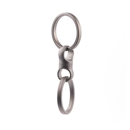 FEGVE Titan Swivel Small Key Ring Schlüsselanhänger Quick Release Schlüsselanhänger Halter mit 2 Schlüsselanhängern für Auto Schlüsselanhänger von FEGVE