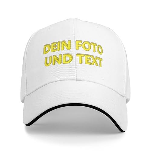 Personalised Baseball caps Customised Adults Unisex Printed Adjustable Caps or Hats with Text/Name or Logo von FEICANSEN