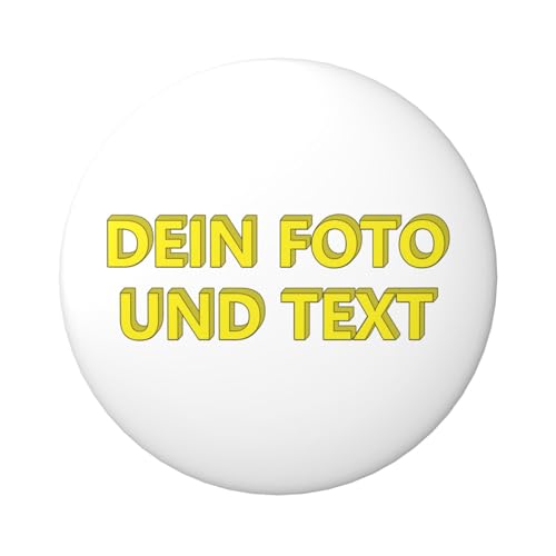 Personalised Button Pins, Metal Badge with Photo/Text/Logo Design Your Own Custom Pinback Button Badges Various Sizes von FEICANSEN