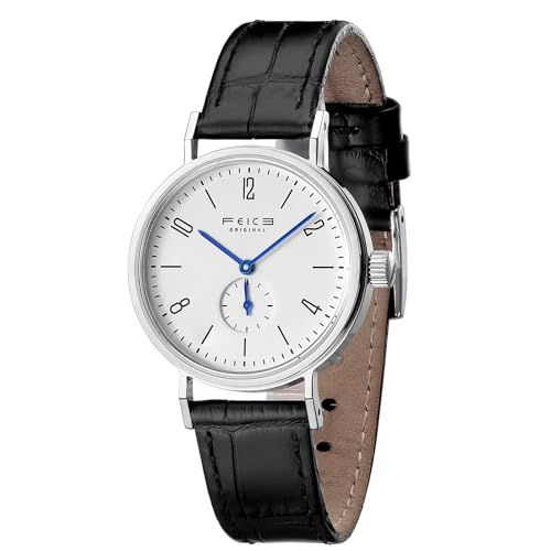 FEICE Armbanduhr Damen Design Runde Analog Casual Quarzuhren mit Lederarmbänder 32mm - FG201 von FEICE