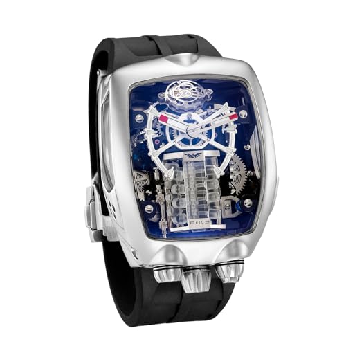 FEICE FM666 Herrenuhr Skelett großes Gehäuse mechanische Uhr automatische Herrenuhr Schwarz, silber / schwarz, Modern von FEICE