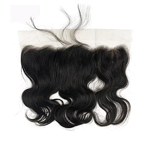 33 x 10,2 cm Lace-Frontal, transparente Spitzenverschlüsse, Echthaar, Frontverschluss, vorgezupft, mit natürlichem Haaransatz, gewellt, freier Teil, von Ohr zu Ohr, brasilianisches Haar für Damen 33 x 10,2 cm Lace-Frontal, transparente Spitzenverschlüsse, Echthaar, Frontverschluss, vorgezupft, mit natürlichem Haaransatz, gewellt, freier Teil, von Ohr zu Ohr, brasilianisches Haar für Damen von FEICUI