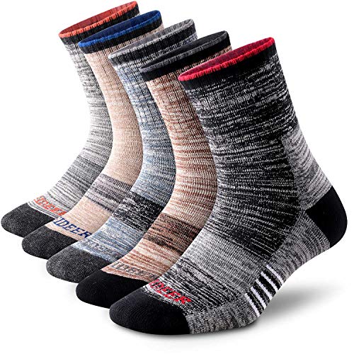 FEIDEER Men's Hiking Socks, Wicking Cushion Outdoor Sports Quarter Low Cut Ankle Socks for Men, Size 10-13 (TJ-2-5MS20105-XL) von FEIDEER