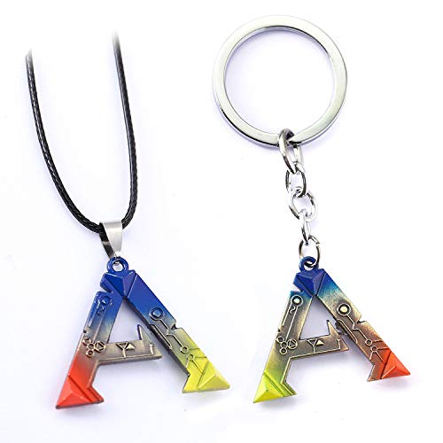 FEIDIAO ARK Survival Evolved Schlüsselkette Männer Frauen Schlüsselringe für Geschenk Chaveiro Auto Schlüsselbund Schmuck Schlüsselhalter Souvenir Cosplay Party Zubehör Freunde Geschenke (2pcs) von FEIDIAO