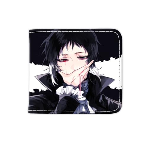 FEIDIAO Anime Thema PU Leder Brieftasche Bungo Figur Kurz Unisex Geldbörse Bungo Casual Geldbeutel Mit Münzfach (C) von FEIDIAO