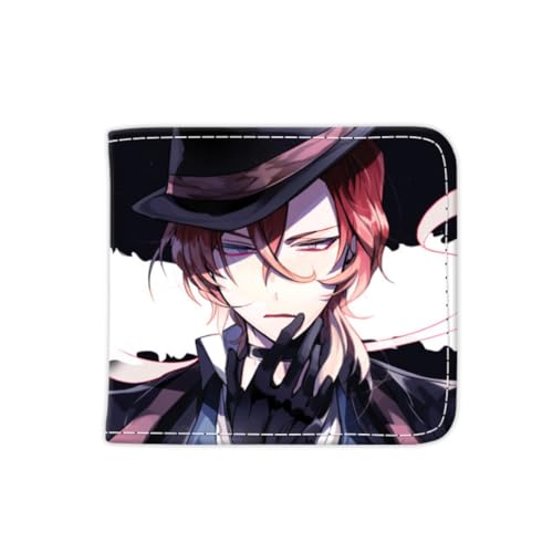 FEIDIAO Anime Thema PU Leder Brieftasche Bungo Figur Kurz Unisex Geldbörse Bungo Casual Geldbeutel Mit Münzfach (D) von FEIDIAO