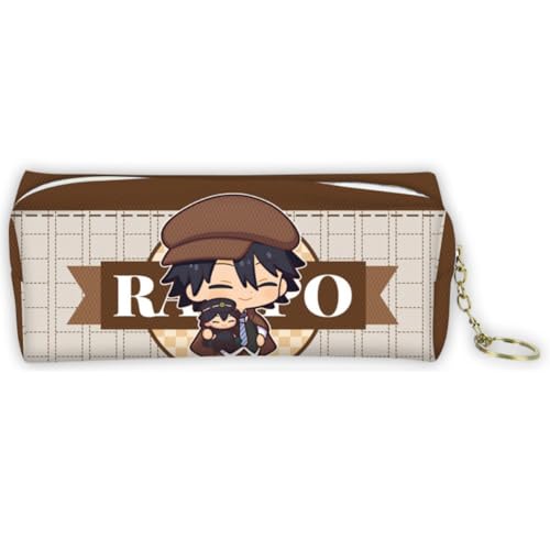 FEIDIAO Bungo Wan Federmäppchen Niedliche Bungo Figur Dasaiosamu Stiftemäppchen Schule große Kapazität Stift Tasche Portable PU Kosmetiktasche (B) von FEIDIAO