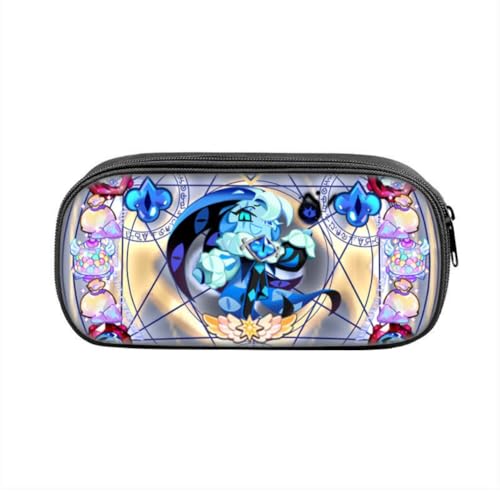 FEIDIAO Cookie Run Federmäppchen Niedliche Spiel Figur Cookie Stiftemäppchen Schule große Kapazität Stift Tasche Portable PU Kosmetiktasche (C) von FEIDIAO