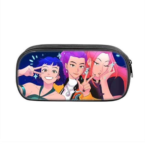 FEIDIAO Devil Hunters Federmäppchen Niedliche Anime Figur Stiftemäppchen Schule große Kapazität Stift Tasche Portable PU Kosmetiktasche (B) von FEIDIAO