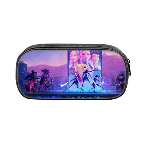 FEIDIAO Devil Hunters Federmäppchen Niedliche Anime Figur Stiftemäppchen Schule große Kapazität Stift Tasche Portable PU Kosmetiktasche (E) von FEIDIAO