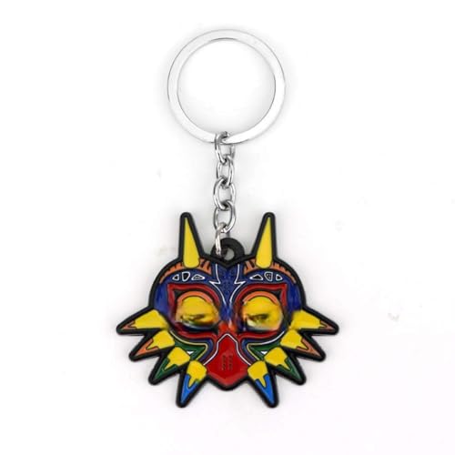 FEIDIAO Zlda Schlüsselbund Metallschild Zlda Majora's Mask Schlüsselanhänger Geschenk von FEIDIAO