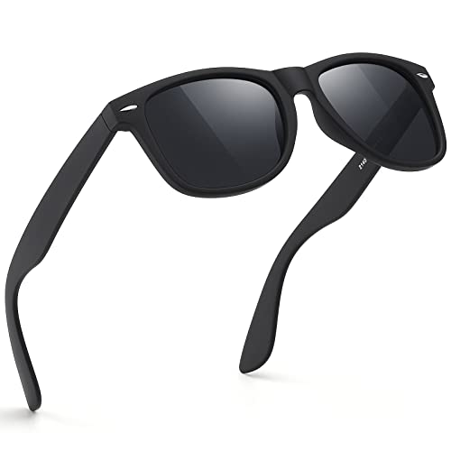 FEIDUSUN Herren Damen Sonnenbrille, polarisiert, Retro, Schwarz, UV-Schutz 400, Fahren, Angeln, Wandern, Radfahren FEIDUSUN Herren Damen Sonnenbrille, polarisiert, Retro, Schwarz, UV-Schutz 400, Fahren, Angeln, Wandern, Radfahren von FEIDUSUN