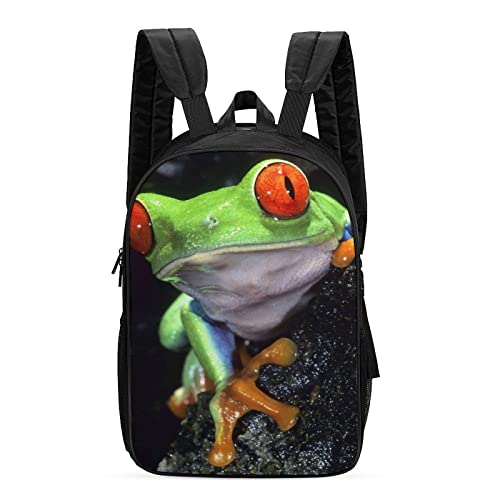 FEIGENBAOMU Kinder Schulrucksack Tier Baum Frosch Erwachsener Kinderrucksack Unisex Schultasche Freizeit Schule Reiserucksack (42x30x13cm) 3D Cooler Rucksack von FEIGENBAOMU