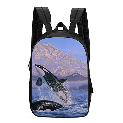 FEIGENBAOMU Kinderschulrucksack Orca Erwachsener Kinderrucksack Geeignet für Kinder- und Jugendgeschenke (42x30x13cm) Cooler 3D-Rucksack von FEIGENBAOMU