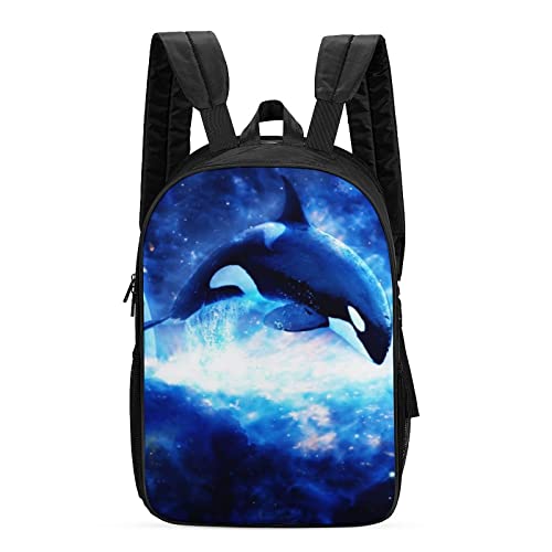 FEIGENBAOMU Modische Schultasche Orca Fashion Rucksack Lässige Mode Student Jungen und Mädchen Teen Schultaschen (42x30x13cm) Cooler 3D-Rucksack von FEIGENBAOMU