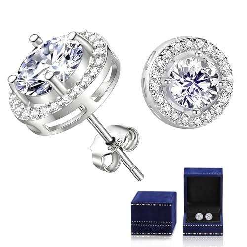 Damenschmuck Ohrringe mit Moissanit, 1CT Moissanit Diamant, laborgezüchtet, 925 Silber mit 18K Weißgold überzogen, Silber Ohrstecker, Schmuckgeschenk. Damenschmuck Ohrringe mit Moissanit, 1CT Moissanit Diamant, laborgezüchtet, 925 Silber mit 18K Weißgold überzogen, Silber Ohrstecker, Schmuckgeschenk. von FEIKFEIZ