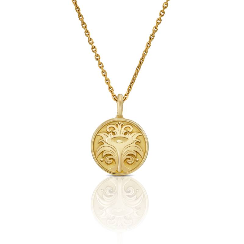 Anhänger Modell "Calla" An Ankerkette in 750Er Gelbgold von FEINFORMGoldschmiede
