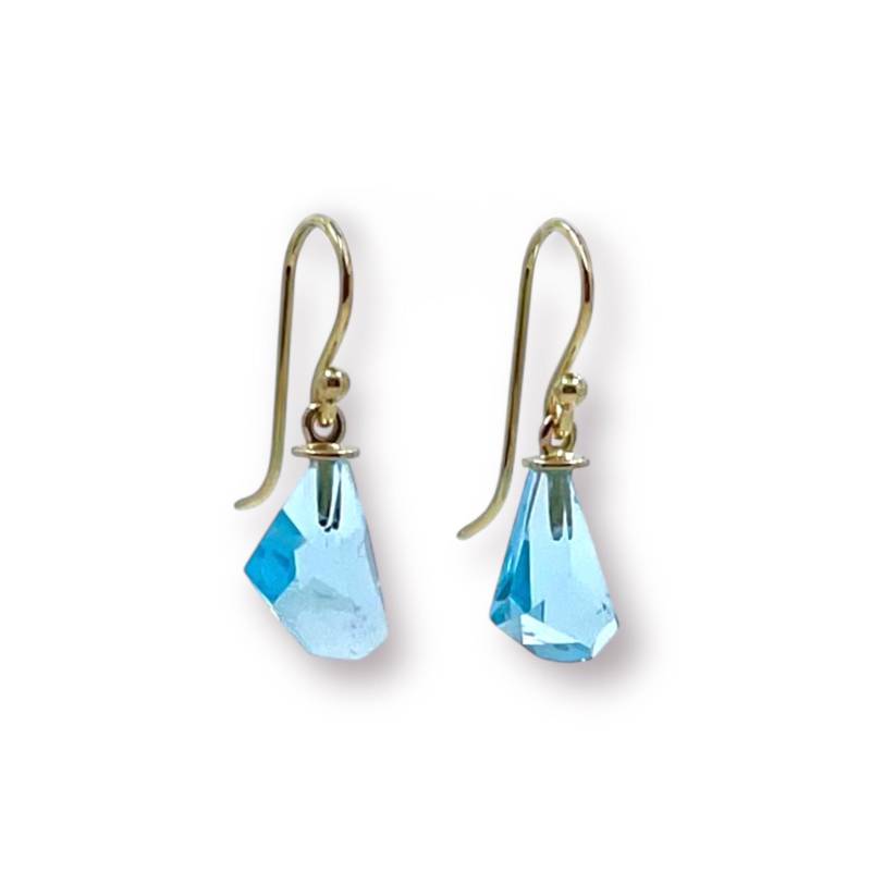 Unikat Ohrhänger Mit Blautopas Tropfen "Fantasie-Schliff" in 750Er Gelbgold Unikat Ohrhänger Mit Blautopas Tropfen "Fantasie-Schliff" in 750Er Gelbgold von FEINFORMGoldschmiede