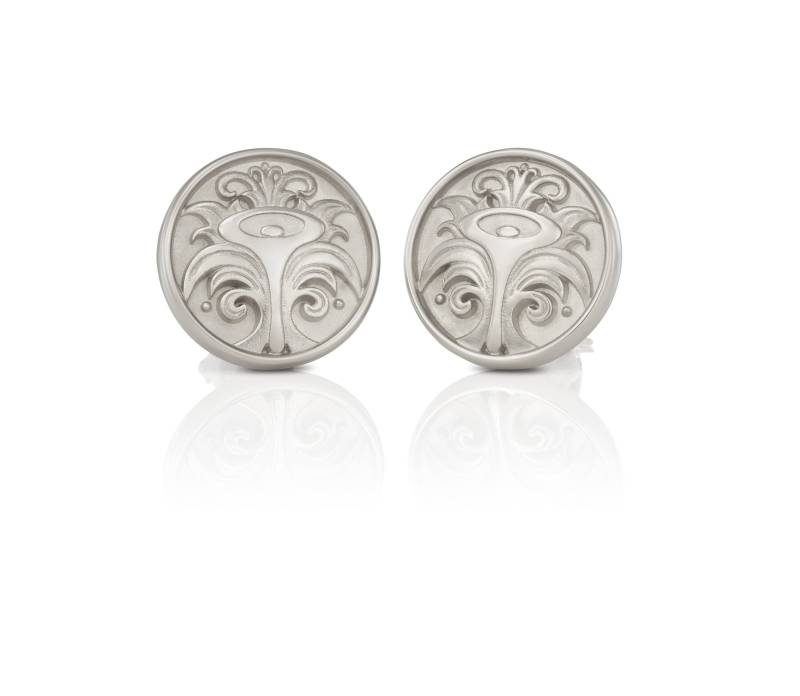Unikat Ohrstecker Modell "Calla" in 935Er Silber/ Rhodiniert von FEINFORMGoldschmiede
